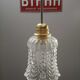 Antique vintage suspension in chiseled glass spirit TBE