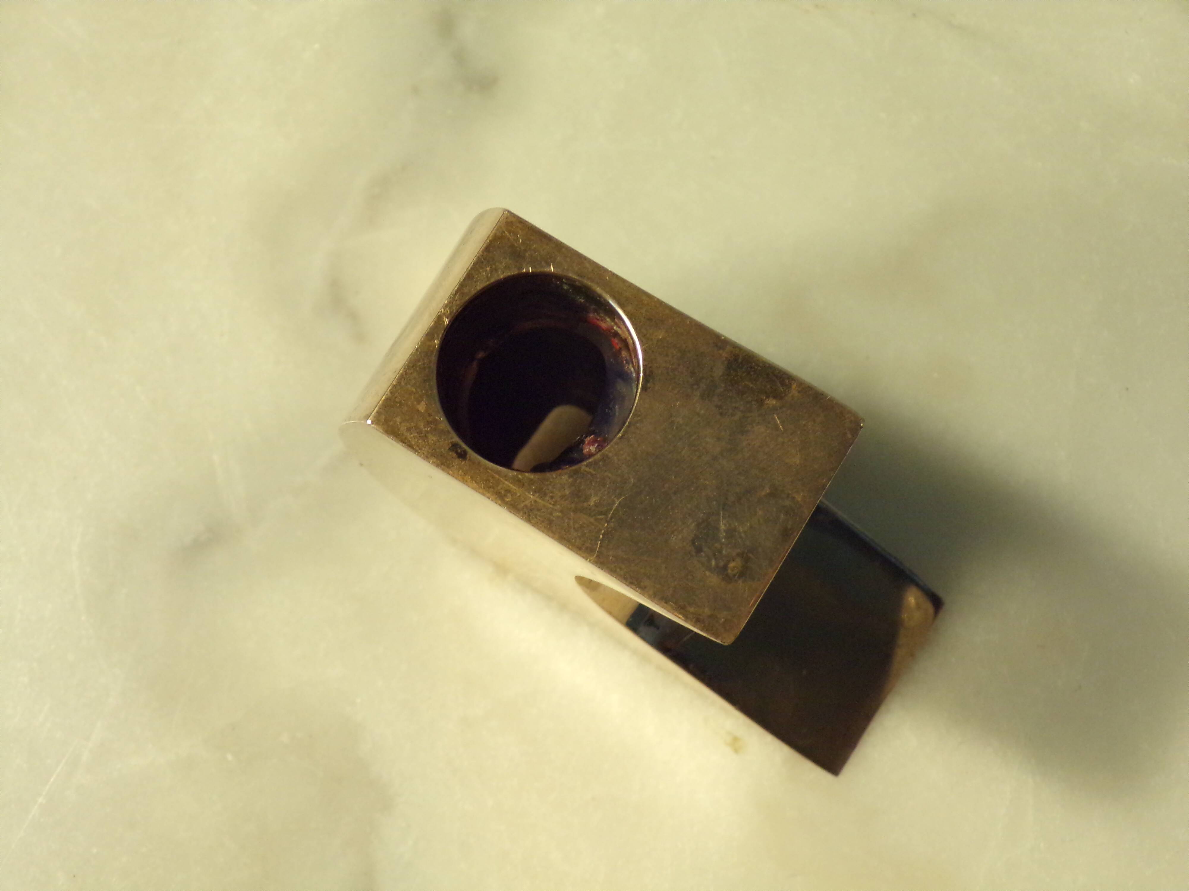 Bougeoir Monique Gerber en bronze doré