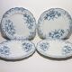 Set of 4 dessert plates in earthenware of St Amand model Regency, iron earth