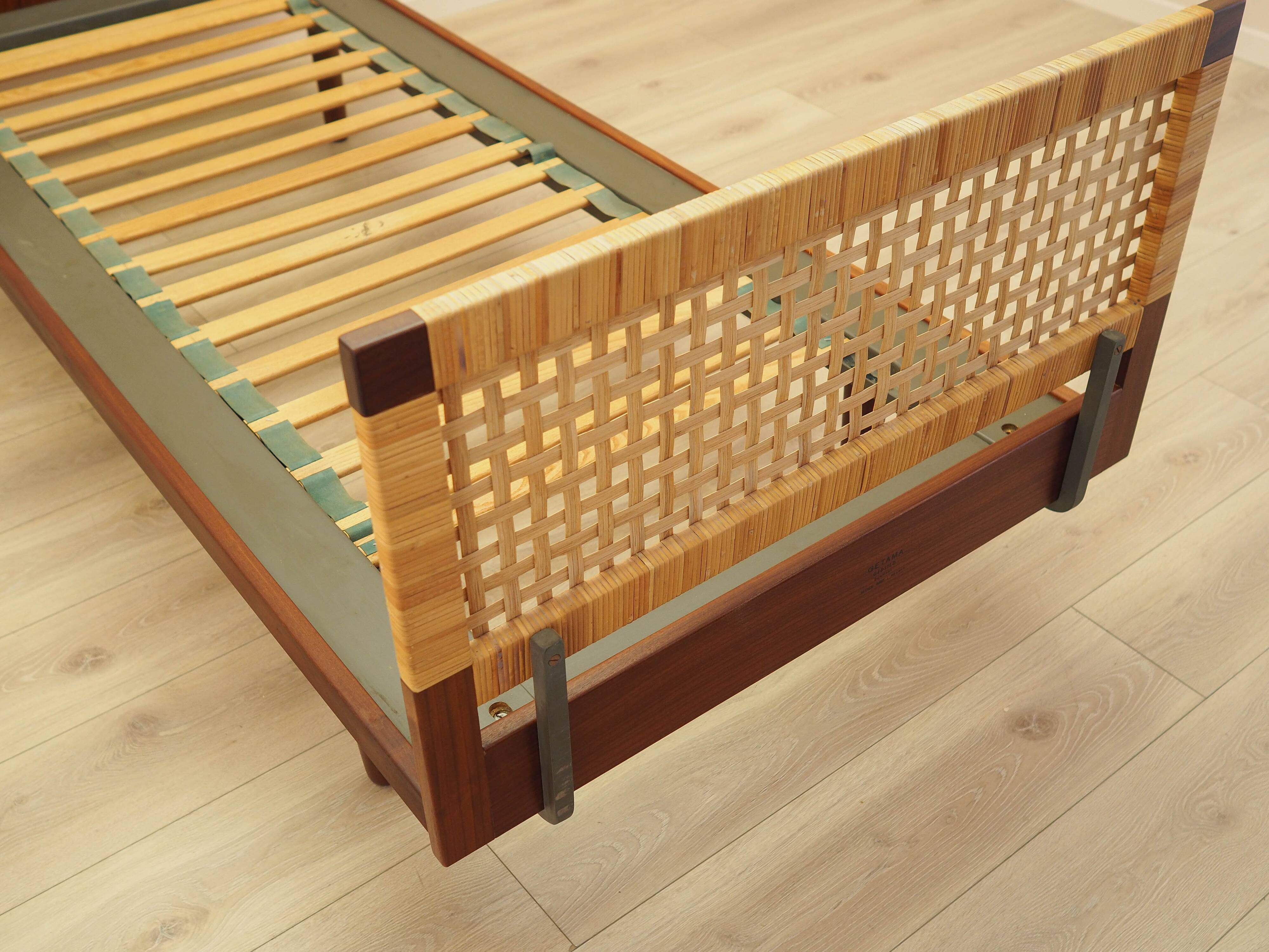 Teak bed, Danish design, 1960s, designer: Hans J. Wegner, manufacturer: Get