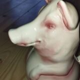 Large pig jug in earthenware – Saint-Clément France, exceptional condition