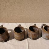 Lot of 4 sandstone glasses