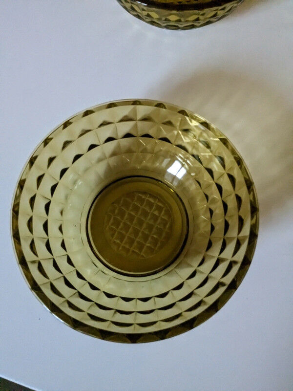 4 tinted glass bowls