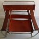 Tawny leather armchair model Wassily B3 by Marcel Breuer