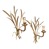 Pair of Italian sconces ear of wheat