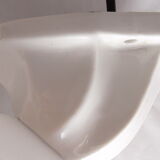 Applique Art Déco support porcelaine et globe opaline