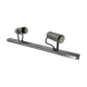 Ramp spot wall lamps chrome metal and brushed aluminum