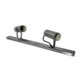 Ramp spot wall lamps chrome metal and brushed aluminum