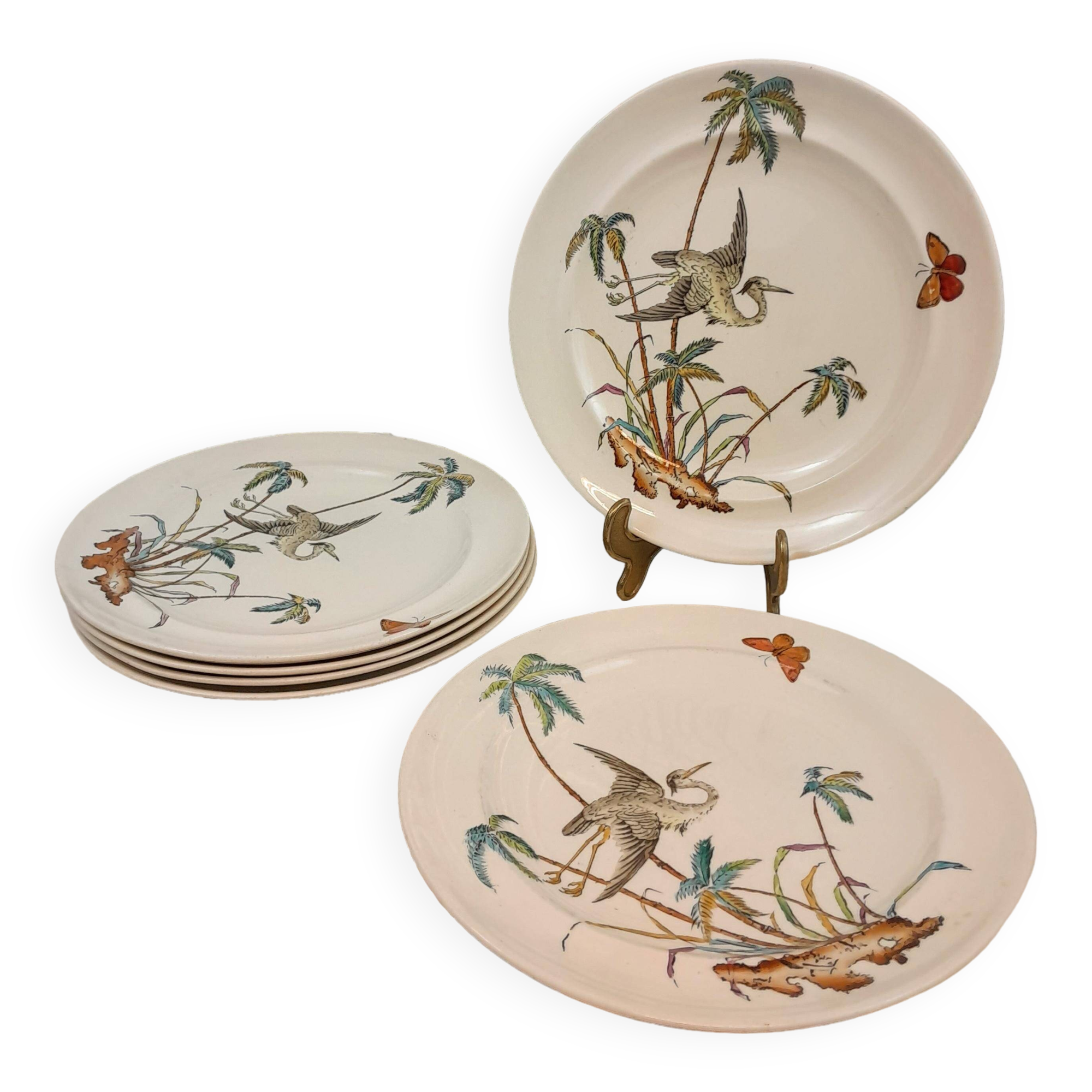 6 Palms Plate Egret Copeland