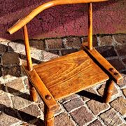Authentic chair of the Baoulé chief, Côte d'Ivoire, Africa, raw art.