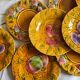 10 Sarreguemines fruit slushie dessert plates