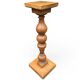 Old turned oak pedestal column, square top.