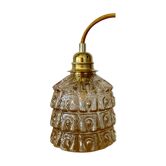 Vintage amber glass globe lamp