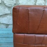 Pouf leather chest