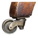 Pair of leather Chesterfield sofas by Howard & Sons