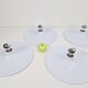 Vintage White UFO Disc Wall Lamps from Targetti Sankey, 1970s, Set of 4