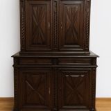 Four-panel buffet from the Louis XIII period in solid walnut.