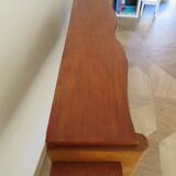 Headboard – console – sideboard – art deco – 2 doors – 2 niches in solid walnut e