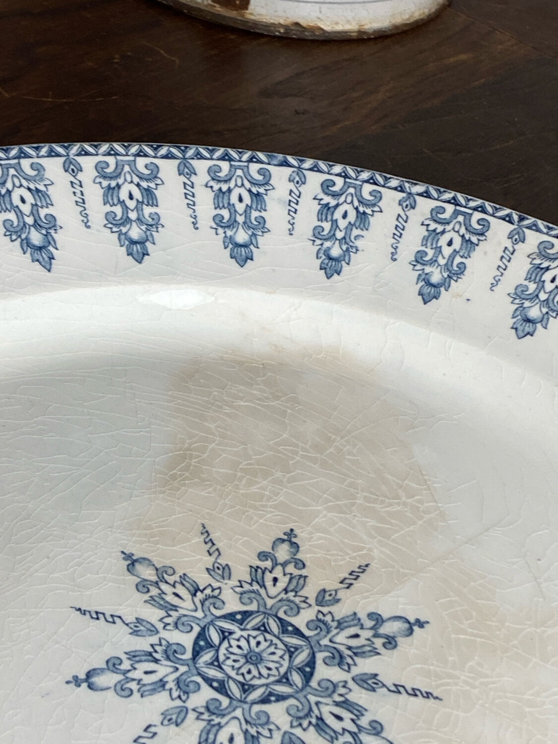 Serving dish, iron earth, Gien