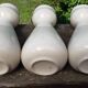 Lot de 3 vases faïence de villenauxe