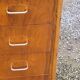 Vintage chest of drawers in walnut compass legs 4 drawers from the 1950s