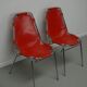 Set of Two Red Chairs by Dalvera for Les Arcs, 1960s