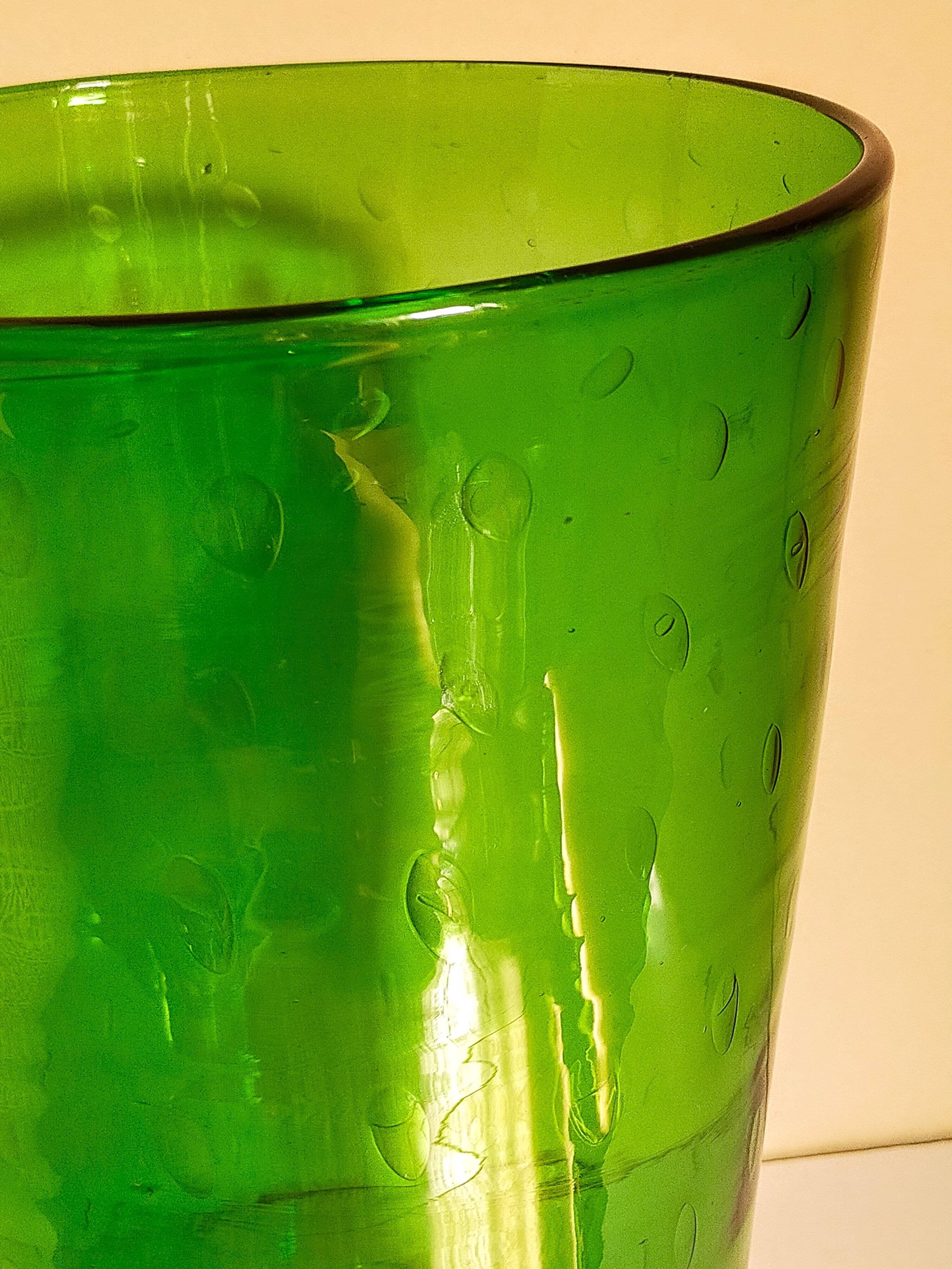 Empoli blown glass vase 35 cm