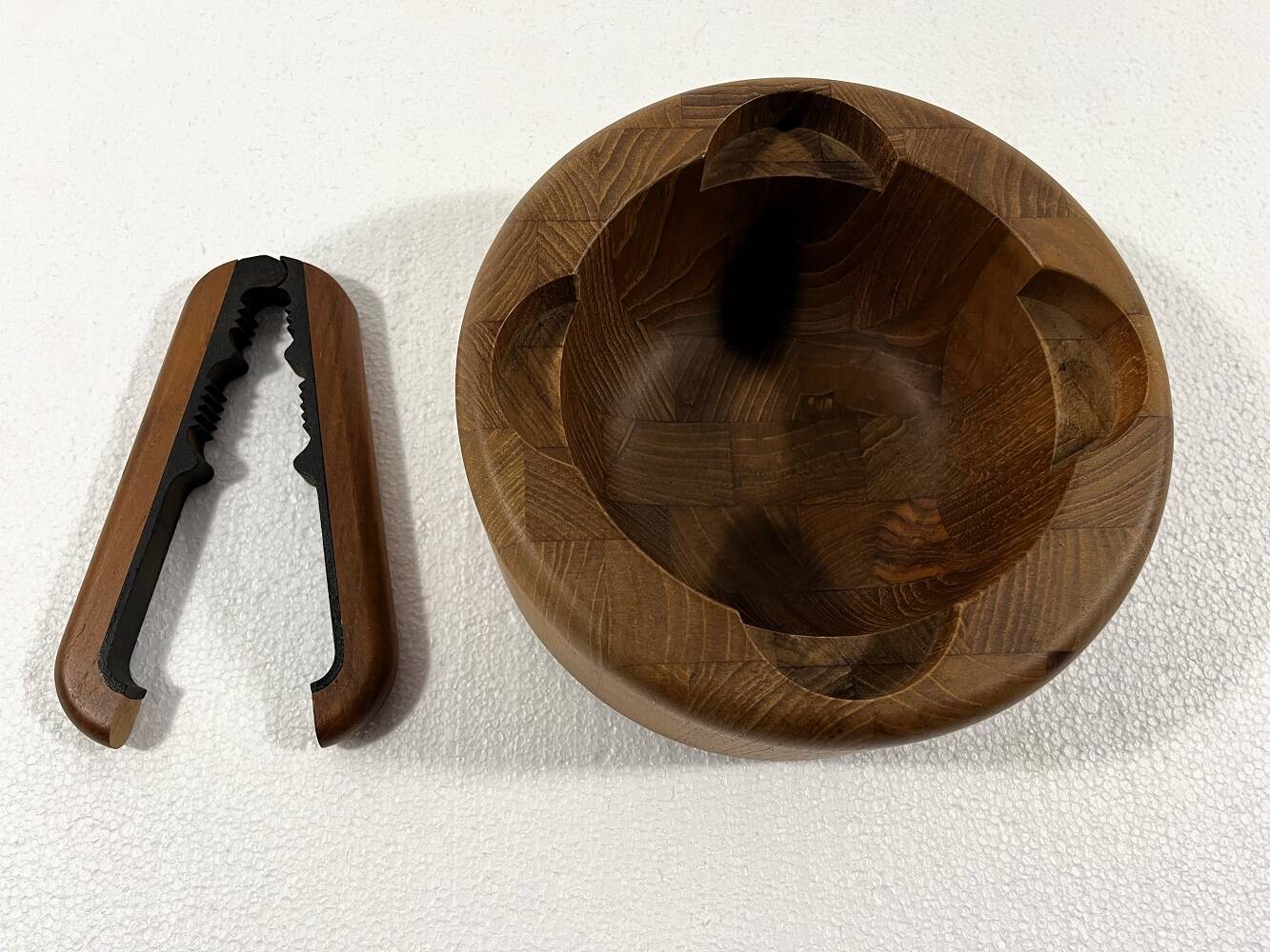 Teak nutcracker & bowl by Flemming Digsmed for Nissen Denmark 1960’s