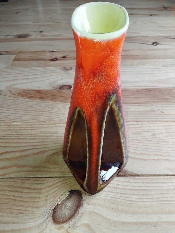 Pichet Vallauris – Free form – Red and green enamel – 1960s–70s – Vintage