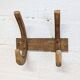 Rustic solid wood double coat hook