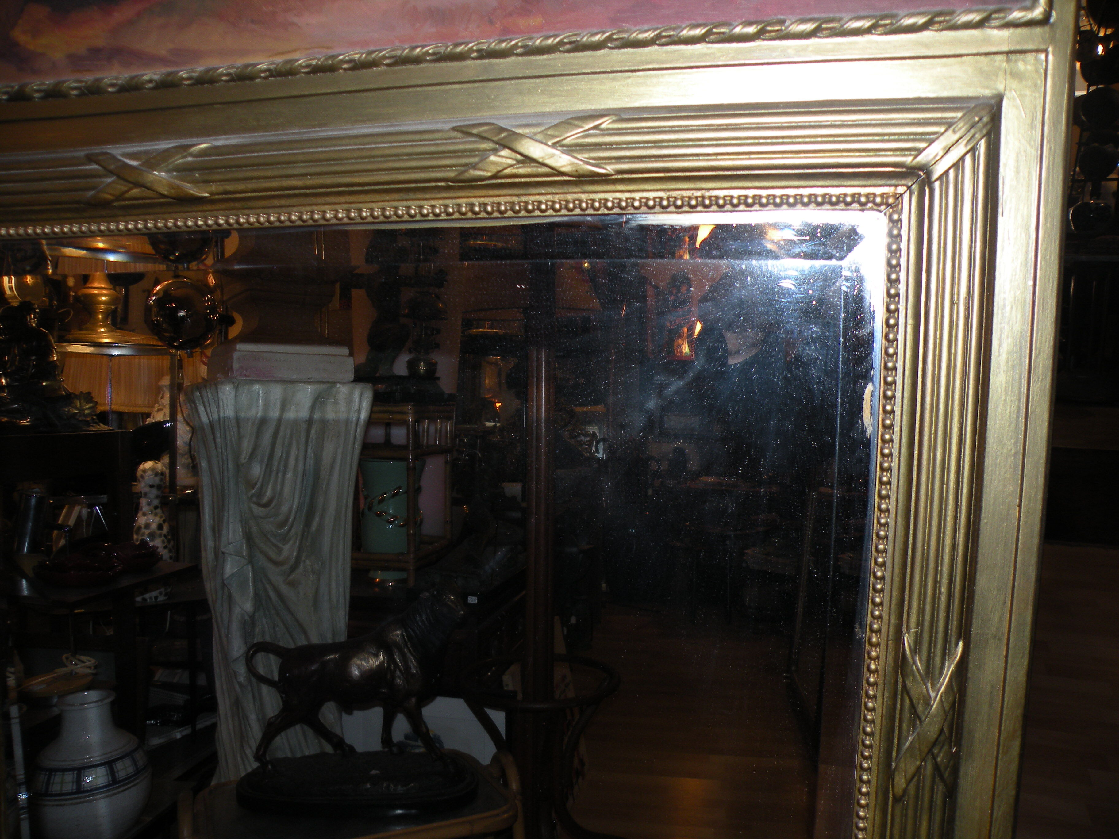 Grand Trumeau late nineteenth century, Louis XVI style