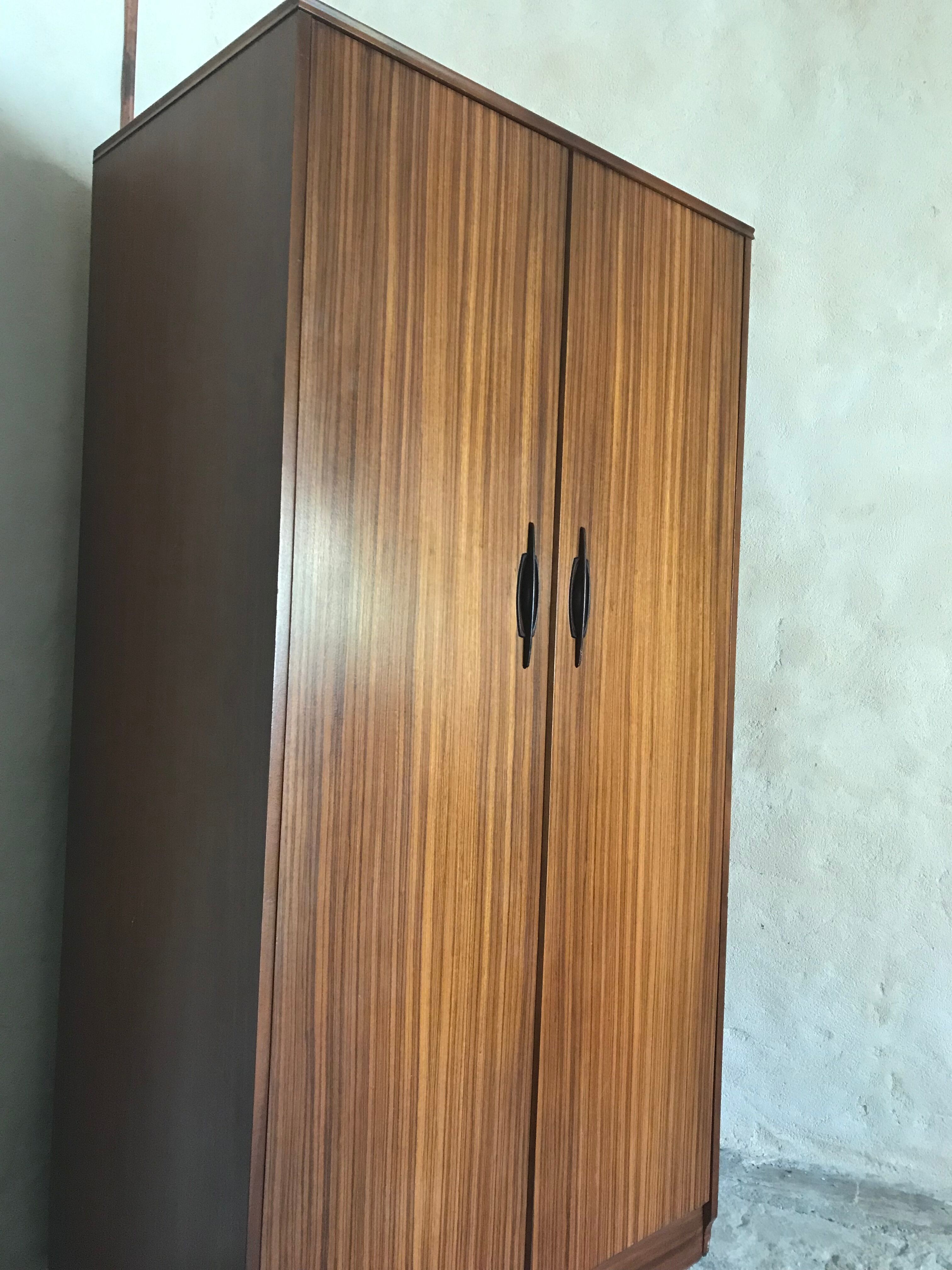Scandinavian wardrobe vintage teak 1960-70's