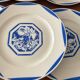 Set of 6 flat plates KG Lunéville Fructidor model – earthenware frui