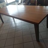 Solid walnut table circa 1980 with double patina