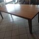 Solid walnut table circa 1980 with double patina