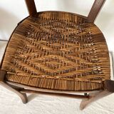 Rattan cane wooden chair