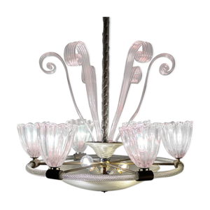 Lustre en verre de Murano