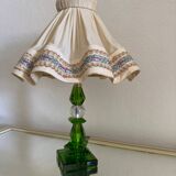 Art Deco Emerald Crystal Lamp