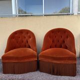 Pair of toad armchairs