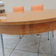 Table is kitchen chairs orange formica vintage year 60 70