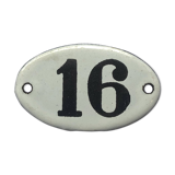 Plaque émaillée chiffre 16