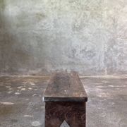 Petit banc bas asiatique en teck ancien upcyclé H:20 l:28 L70