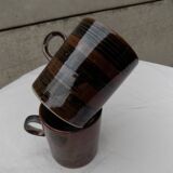 set of 2 stoneware mugs