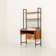 Italian mid century bookcase with a desk, 1970s