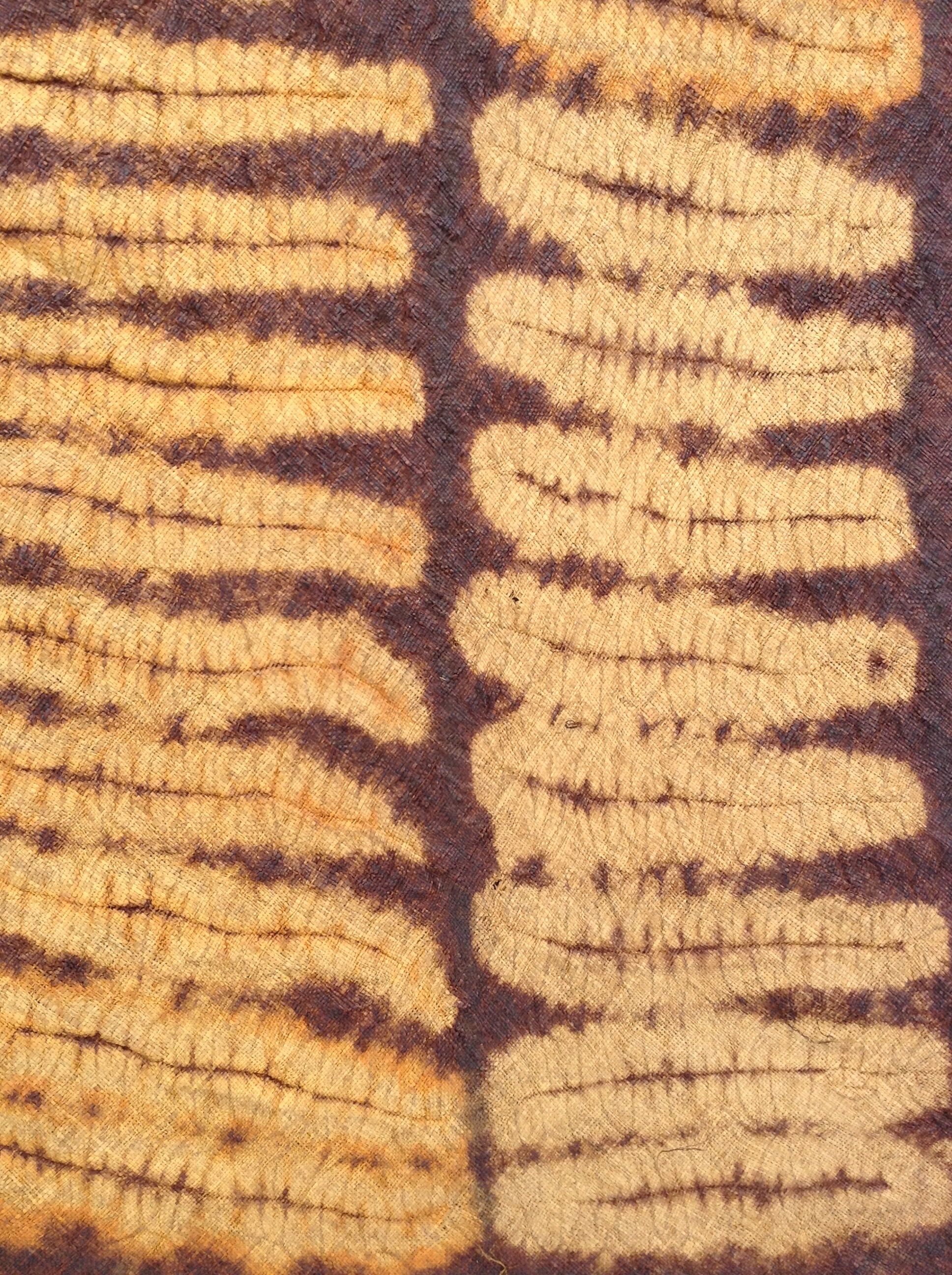 Stunning Large Vintage Dida Raffia Kerchief. Cote D'Ivoire