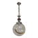 Vintage Murano Glass Globe Pendant Ceiling Light Amber Wave Mazzega Style