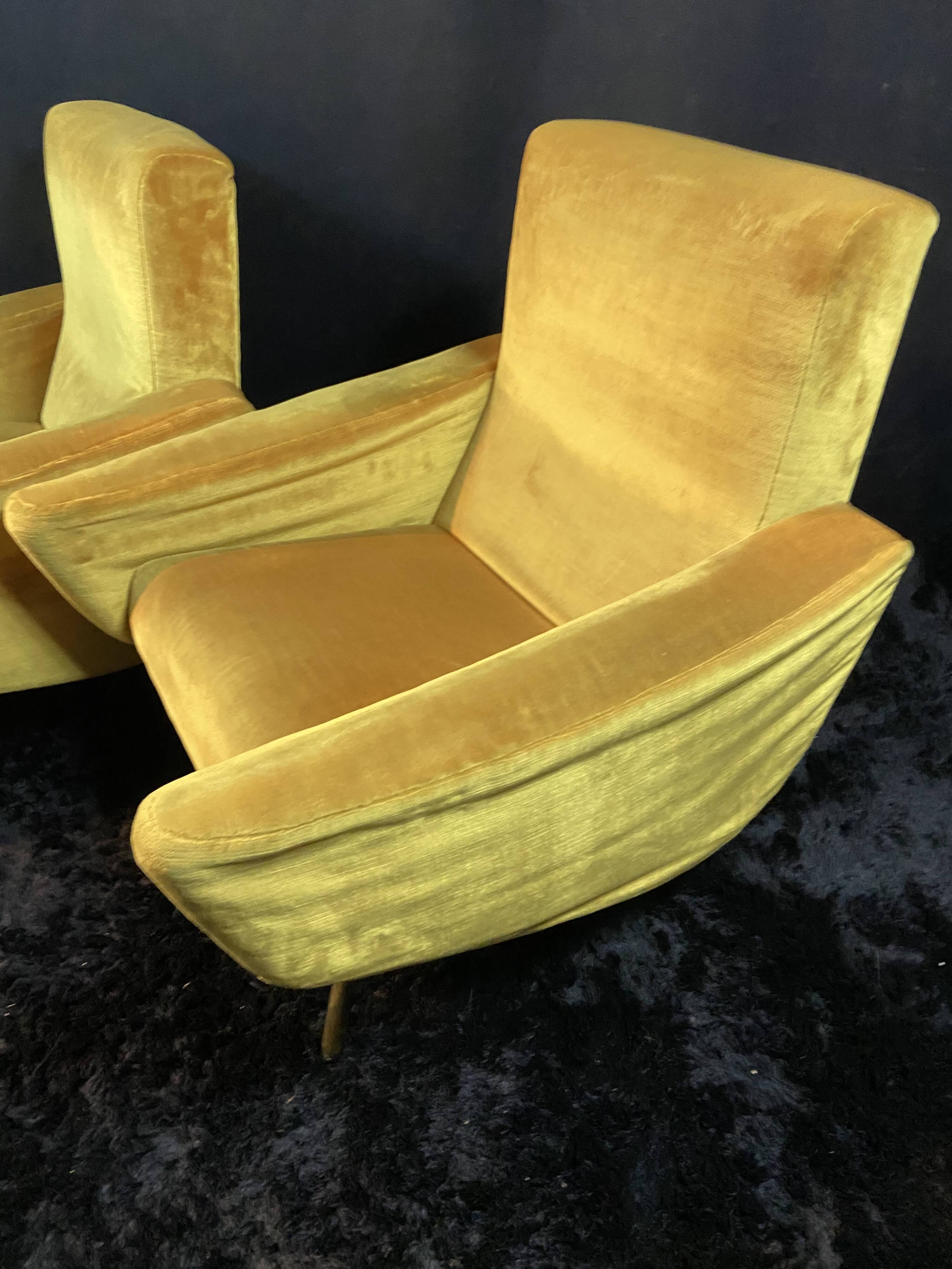 Pair of designer armchairs 1955-1960 by Louis Paolozzi for Zol Brandt Steiner