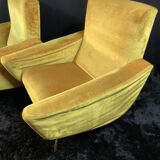 Pair of designer armchairs 1955-1960 by Louis Paolozzi for Zol Brandt Steiner