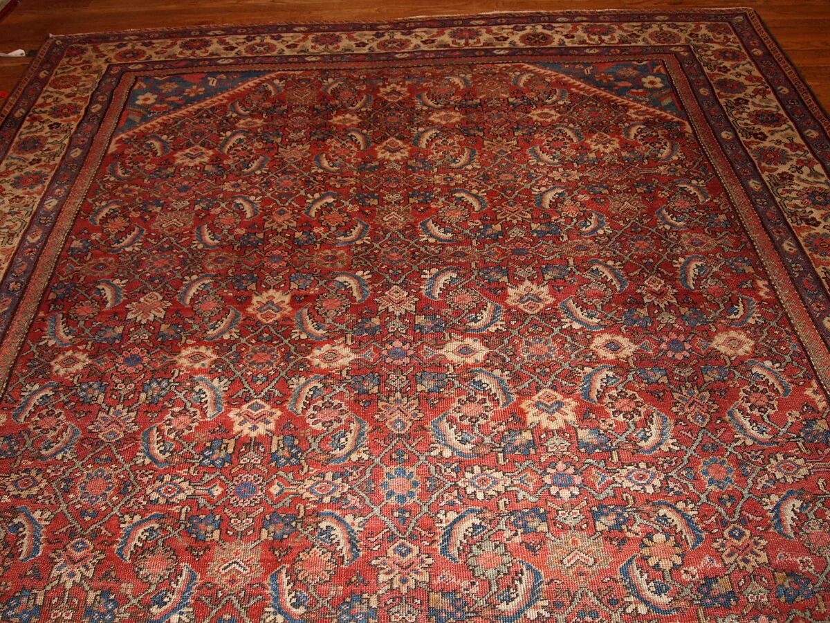 Hand made antique Persian Mahal rug 274cm x 359cm 1900s - 1B212
