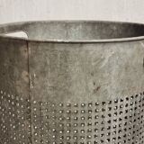 Vintage set of perforated metal waste bins